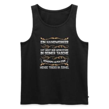 Handwerker Beruf Handwerker Geschenk - Männer Premium Bio Tank Top - Schwarz - Vorne - Michal (187cm)