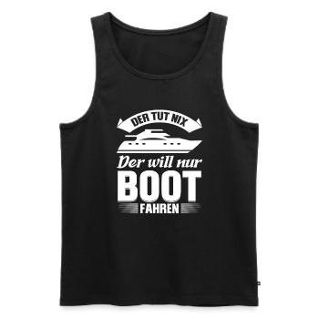 Boot Segeln Bootfahren Geschenk - Männer Premium Bio Tank Top - Schwarz - Vorne - AI Model Male 178 light (178cm)