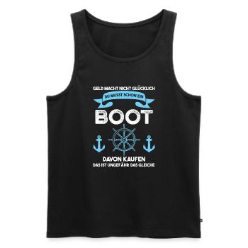 Boot Segeln Bootfahrer Geschenk - Männer Premium Bio Tank Top - Schwarz - Vorne - AI Model Male 178 light (178cm)