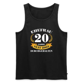 20. Hochzeitstag Ehefrau Porzellanhochzeit Geschen - Männer Premium Bio Tank Top - Schwarz - Vorne - Michal (187cm)