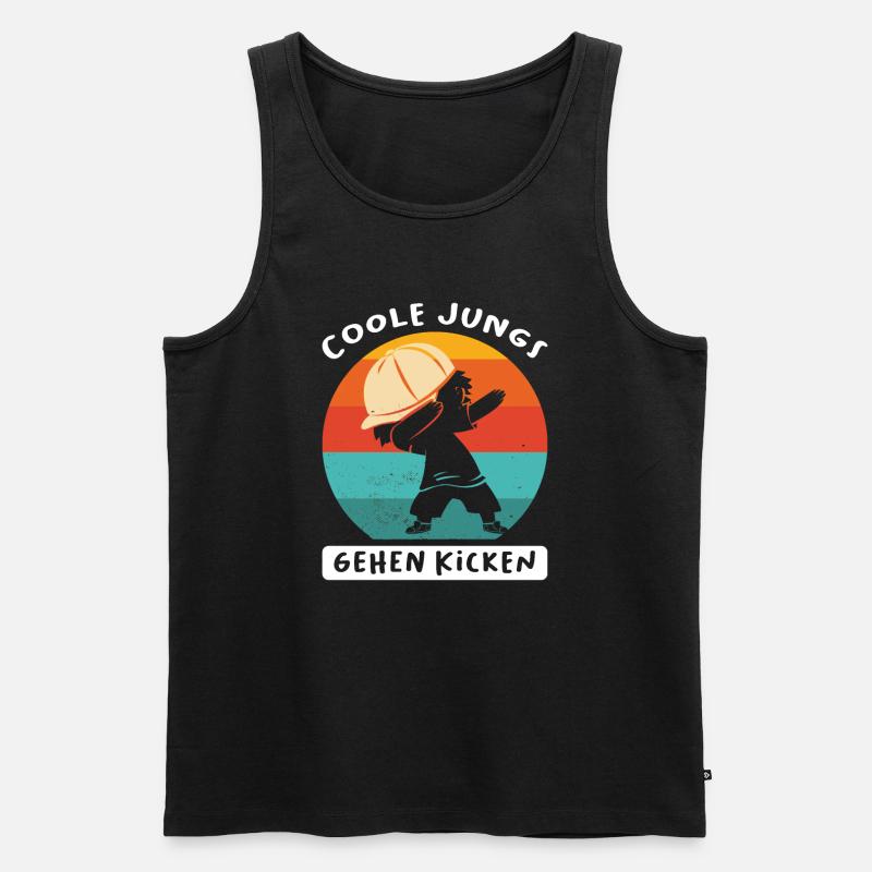 Fußball Dabbing Kicken Geschenk - Männer Premium Bio Tank Top - Schwarz