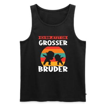 Großer Bruder Dabbing Grosser Bruder Geschenk - Männer Premium Bio Tank Top - Schwarz - Vorne - Michal (187cm)