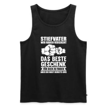 Onkel & Neffe Familie Onkel Geschenk - Männer Premium Bio Tank Top - Schwarz - Vorne - Michal (187cm)