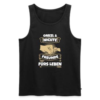 Onkel & Nichte Familie Onkels Geschenk - Männer Premium Bio Tank Top - Schwarz - Vorne - Michal (187cm)