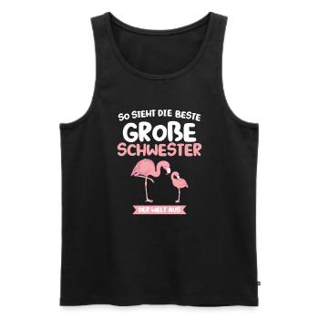 Papa & Opa Familie Papa Geschenk - Männer Premium Bio Tank Top - Schwarz - Vorne - Michal (187cm)
