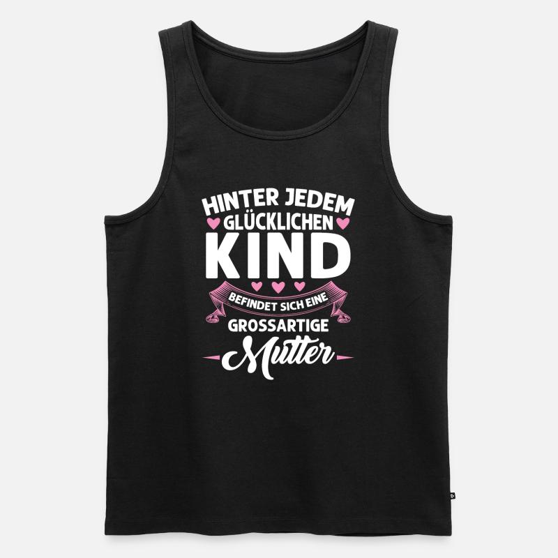 Mutter Mama Tochter Geschenk - Männer Premium Bio Tank Top - Schwarz