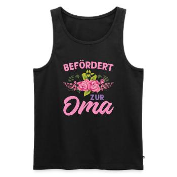 Grossmutter Oma Omas Geschenk - Männer Premium Bio Tank Top - Schwarz - Vorne - Michal (187cm)