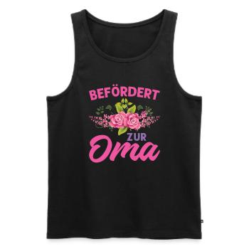 Grossmutter Oma Omas Geschenk - Männer Premium Bio Tank Top - Schwarz - Vorne - Michal (187cm)