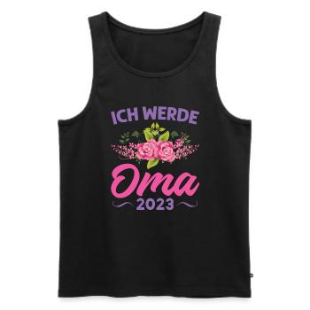 Grossmutter Oma Omas Geschenk - Männer Premium Bio Tank Top - Schwarz - Vorne - Michal (187cm)