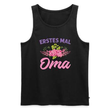 Grossmutter Oma Omas Geschenk - Männer Premium Bio Tank Top - Schwarz - Vorne - Michal (187cm)