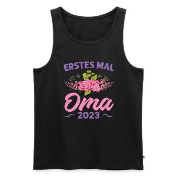Grossmutter Oma Omas Geschenk - Männer Premium Bio Tank Top - Schwarz - Vorne - Michal (187cm)