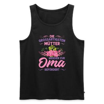Grossmutter Oma Omas Geschenk - Männer Premium Bio Tank Top - Schwarz - Vorne - Michal (187cm)
