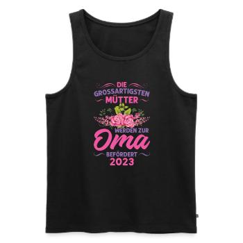 Grossmutter Oma Omas Geschenk - Männer Premium Bio Tank Top - Schwarz - Vorne - Michal (187cm)