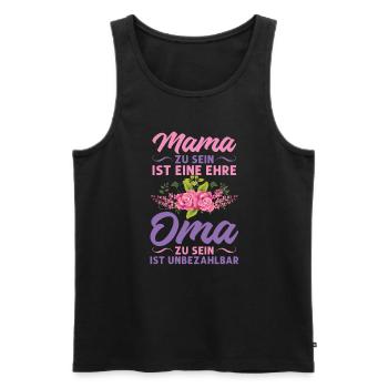 Grossmutter Oma Omas Geschenk - Männer Premium Bio Tank Top - Schwarz - Vorne - Michal (187cm)