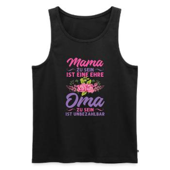 Grossmutter Oma Omas Geschenk - Männer Premium Bio Tank Top - Schwarz - Vorne - Michal (187cm)