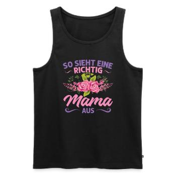 Mutter Mama Tochter Geschenk - Männer Premium Bio Tank Top - Schwarz - Vorne - Michal (187cm)