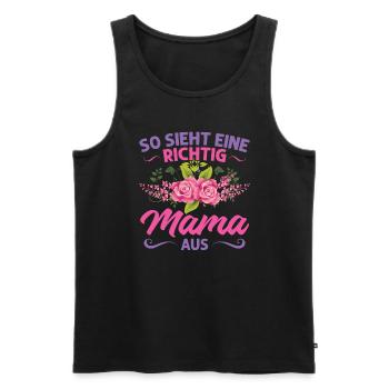 Mutter Mama Tochter Geschenk - Männer Premium Bio Tank Top - Schwarz - Vorne - Michal (187cm)