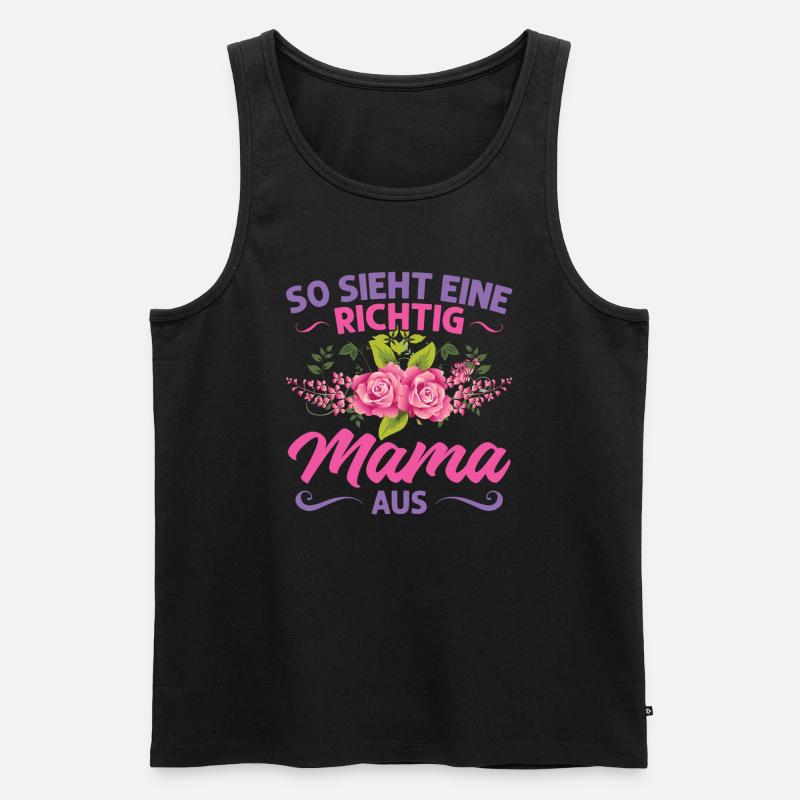 Mutter Mama Tochter Geschenk - Männer Premium Bio Tank Top - Schwarz