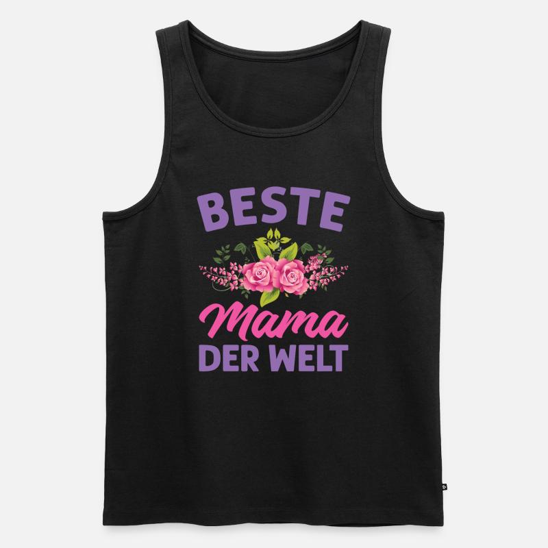 Mutter Mama Tochter Geschenk - Männer Premium Bio Tank Top - Schwarz