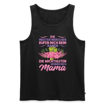 Mutter Mama Tochter Geschenk - Männer Premium Bio Tank Top - Schwarz - Vorne - Michal (187cm)