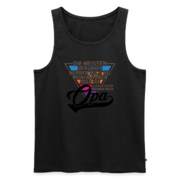Grossvater opa Opas Geschenk - Männer Premium Bio Tank Top - Schwarz - Vorne - Michal (187cm)
