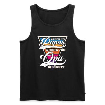 Grossvater opa Opas Geschenk - Männer Premium Bio Tank Top - Schwarz - Vorne - Michal (187cm)