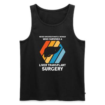 Lebertransplantation Chirurgie Lebertransplantatio - Männer Premium Bio Tank Top - Schwarz - Vorne - Michal (187cm)