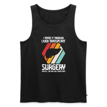 Lebertransplantation Chirurgie Lebertransplantatio - Männer Premium Bio Tank Top - Schwarz - Vorne - Michal (187cm)