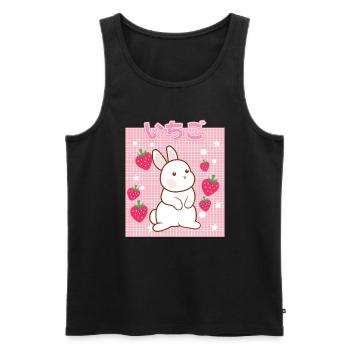 Cottagecore Erdbeermilch Otaku Anime Japanischer M - Männer Premium Bio Tank Top - Schwarz - Vorne - Michal (187cm)
