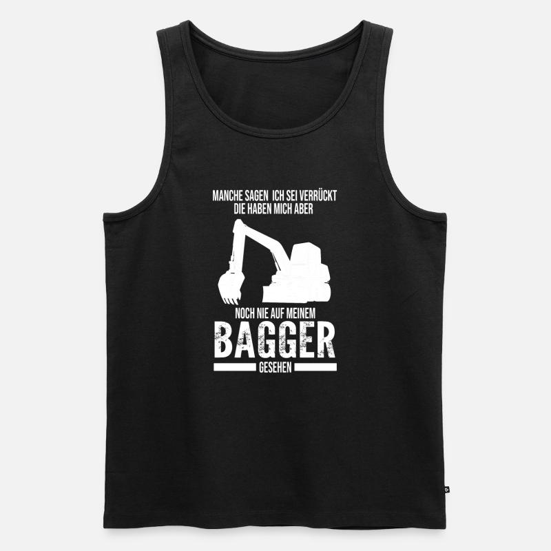 Baggerfahrer Bagger Fahrer Geschenk - Männer Premium Bio Tank Top - Schwarz