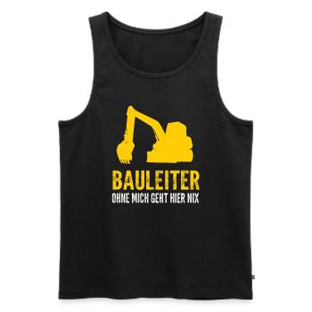 Baggerfahrer Bagger Fahrer Geschenk - Männer Premium Bio Tank Top - Schwarz - Vorne - Michal (187cm)