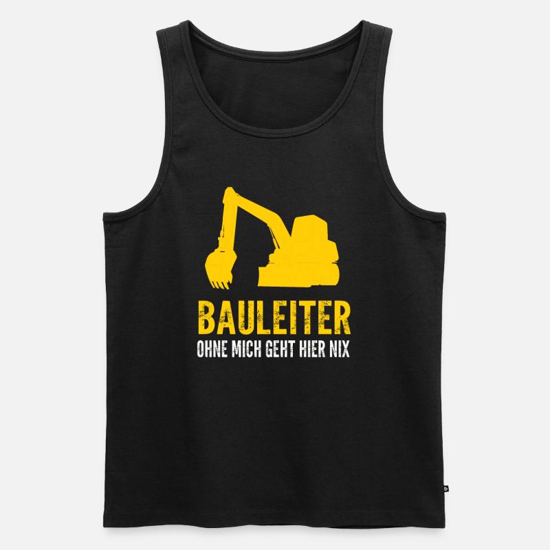 Baggerfahrer Bagger Fahrer Geschenk - Männer Premium Bio Tank Top - Schwarz