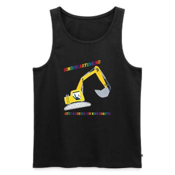 Kindergarten Bagger Kindergartenkind Geschenk - Männer Premium Bio Tank Top - Schwarz - Vorne - Michal (187cm)
