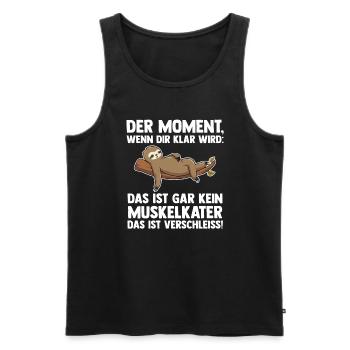 Faultier Sarkasmus Faultiere Geschenk - Männer Premium Bio Tank Top - Schwarz - Vorne - Michal (187cm)