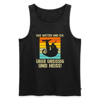 Faultier Sarkasmus Faultier Liebhaber Geschenk - Männer Premium Bio Tank Top - Schwarz - Vorne - AI Model Male 178 light (178cm)