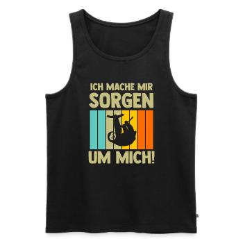 Faultier Sarkasmus Sarkastisch Geschenk - Männer Premium Bio Tank Top - Schwarz - Vorne - AI Model Male 178 light (178cm)