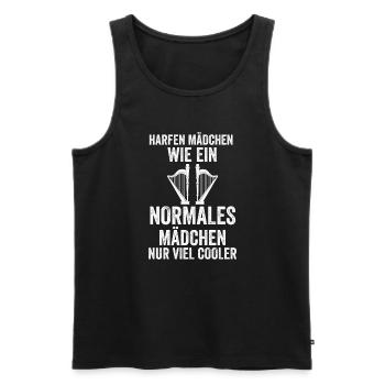 Harfe Mädchen Harfen Mädchen Geschenk - Männer Premium Bio Tank Top - Schwarz - Vorne - Michal (187cm)
