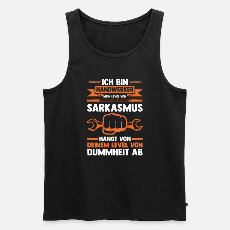 Handwerker Beruf Werkstatt Geschenk - Männer Premium Bio Tank Top - Schwarz