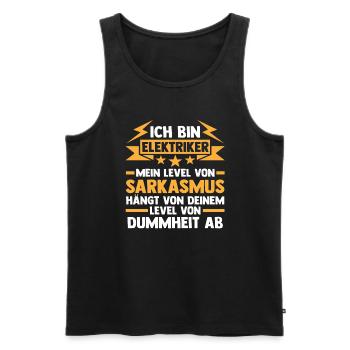 Elektriker Beruf Elektromeister Geschenk - Männer Premium Bio Tank Top - Schwarz - Vorne - Michal (187cm)