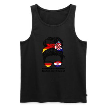 Deutsche Kroatin Kroatische Flagge Geschenk - Männer Premium Bio Tank Top - Schwarz - Vorne - AI Model Male 178 light (178cm)