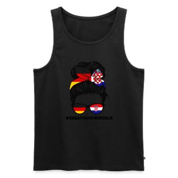 Deutsche Kroatin Kroatisch Geschenk - Männer Premium Bio Tank Top - Schwarz - Vorne - AI Model Male 178 light (178cm)