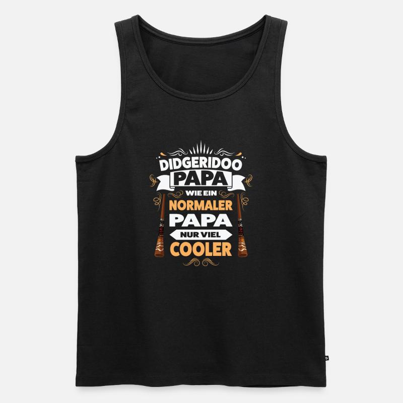 Didgeridoo Papa Didgeridoo-Spieler Geschenk - Männer Premium Bio Tank Top - Schwarz