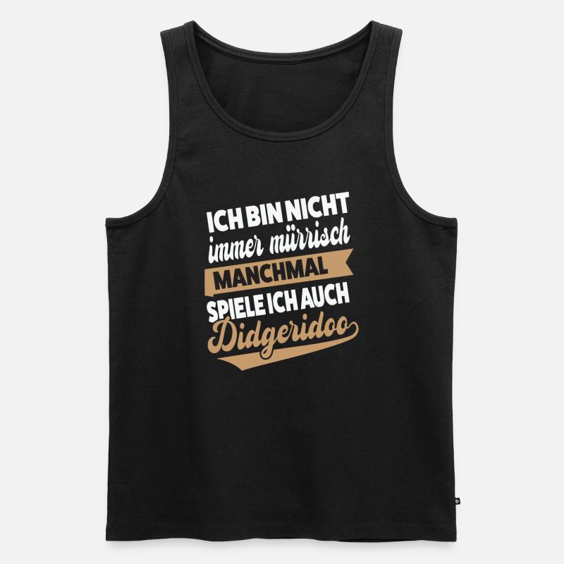 Didgeridoo Musiker Didgeridoo-Spieler Geschenk - Männer Premium Bio Tank Top - Schwarz