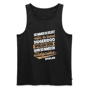 Didgeridoo Musiker Didgeridoospieler Geschenk - Männer Premium Bio Tank Top - Schwarz - Vorne - AI Model Male 178 light (178cm)
