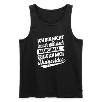Didgeridoo Musiker Didgeridoospieler Geschenk - Männer Premium Bio Tank Top - Schwarz - Vorne - AI Model Male 178 light (178cm)