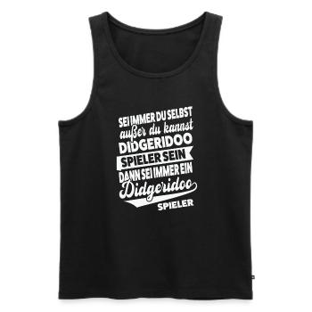 Didgeridoo Musiker Musiktherapie Geschenk - Männer Premium Bio Tank Top - Schwarz - Vorne - Michal (187cm)
