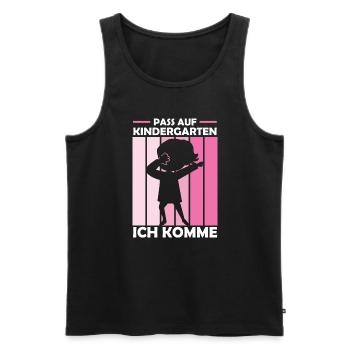 Kindergarten Dabbing Kita-Anfang Geschenk - Männer Premium Bio Tank Top - Schwarz - Vorne - Michal (187cm)
