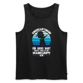 Kindergarten Dabbing Kita-Start Geschenk - Männer Premium Bio Tank Top - Schwarz - Vorne - Michal (187cm)