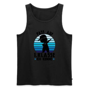 1.Klasse Dabbing Schulkind Geschenk - Männer Premium Bio Tank Top - Schwarz - Vorne - Michal (187cm)