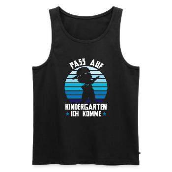 Kindergarten Dabbing Kita-Anfang Geschenk - Männer Premium Bio Tank Top - Schwarz - Vorne - Michal (187cm)